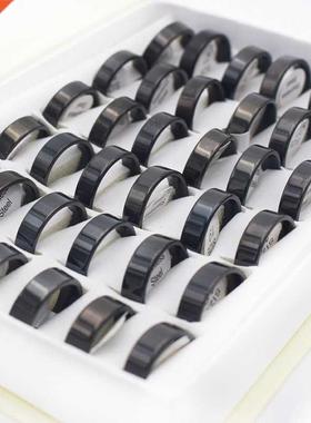 36 Peces Mx Sze Black Stanless Steel Rngs Men Jewelry W
