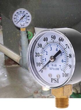 Well Pump Pressure Gauge 1/4		 NPT Thread 0-100 PSI 0-