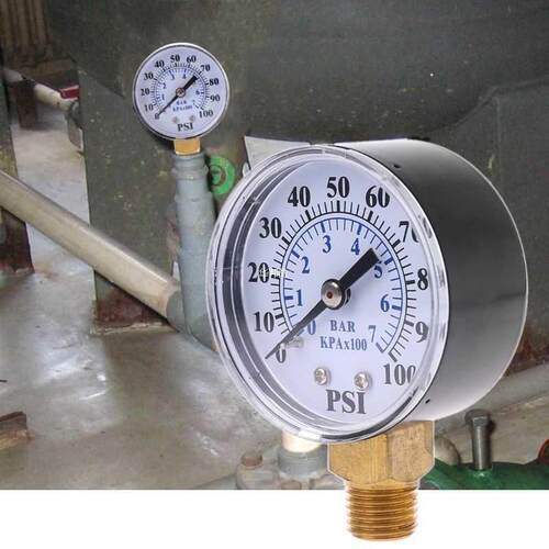Well Pump Pressure Gauge 1/4		 NPT Thread 0-100 PSI 0-