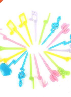 2-18pcs Animal Farm Fruit Fork Mini Cartoon Children Snack C