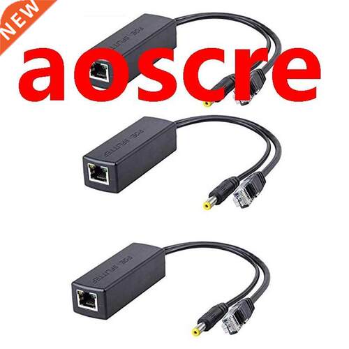 3PCS PoE Splitter 48V to 12V POE Connectors Splitter Extende