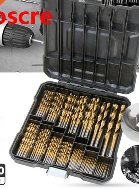 100Pcs HSS Metal Drills Titanium Metric Metal Drill Bits Set