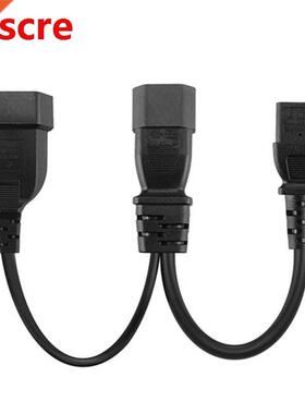 Y Type Splitter Power Cord,Iec320 3 Pin C14 to Male C13+2 Ho