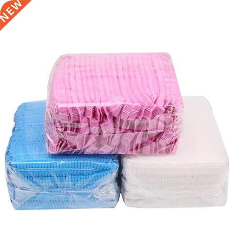 100Pcs Disposable Hat Round Non-Woven Headgear Dust-Proof Ch