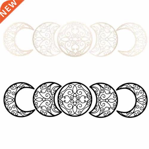 Creative Wooden Moon Phase 3D Wall Sticker Home Living Room