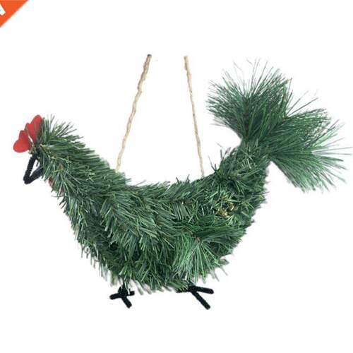12 Inch Rooster Chicken Wreath Artificial Pine Wreath for fr