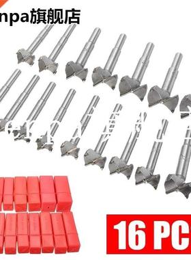 16Pcs Forstner Bit Set Drill Bits Hard Alloy Woodworking Hol