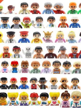 Big Size Action Figures City Princess Policemen Family Build