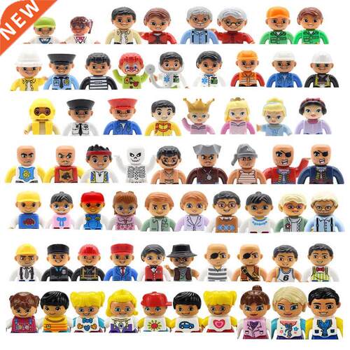 Big Size Action Figures City Princess Policemen Family Build