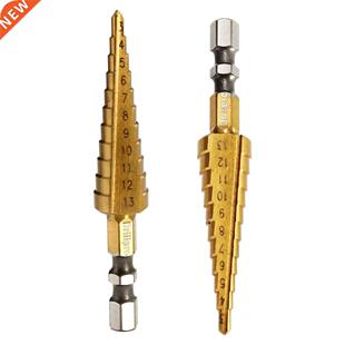313MM TIN 1/4 HSS Hexagonal shank Step Drills