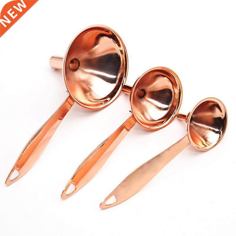 3Pcs / Set Stainless Steel Small Funnel with Handle Multifun