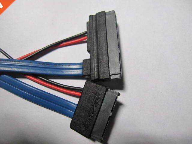 High quality 3Gbps 22 pin SATA female port to 13 pin SATA fe