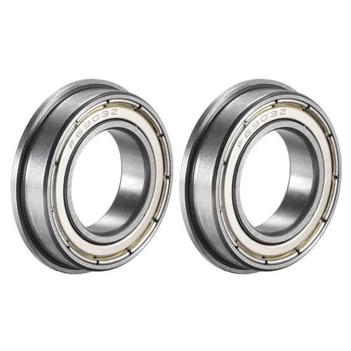 2pcs F6903ZZ Flange all earing 17x30x7mm Doule Metal Shie