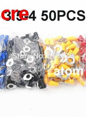 50PCS RV3.5-4 Insulated ring terminal electrical wire crimp