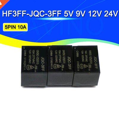 5PCS Relay HF3FF-JQC-3FF- 5VDC-1ZS 12VDC-1ZS 24VDC-1ZS(551)