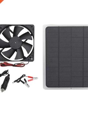 Solar Panel Exhaust Fan 20W 12V USB Solar Powered Fan Outdoo