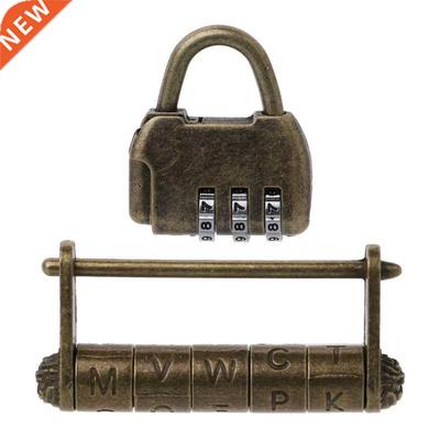 Combination Password Padlocks Decor Locks for Jewelry Wooden