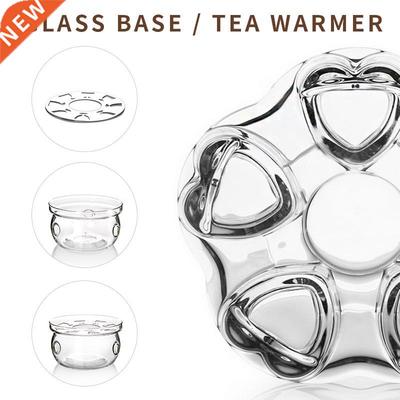 Heat-Resisting Teapot Warmer Base Clear Borosilicate Glass R