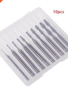 10pcs 1/1.5/2.0/2.5/ 3.175mm Carbde Ball Nose End Mll CNC