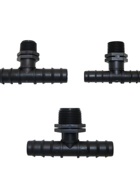 DN16 DN20 1/2 Inch 3/4 Inch Male Thread Barbed Tee Connector