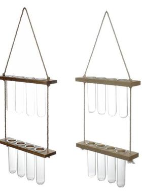 Nordic Style Wall Hanging Planters Terrarium with Wooden Sta