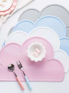 Cloud/Square Shape Placemat Kids Plate Mat Food Grade Silico