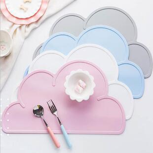 Cloud/Square Shape Placemat Kids Plate Mat Food Grade Silico