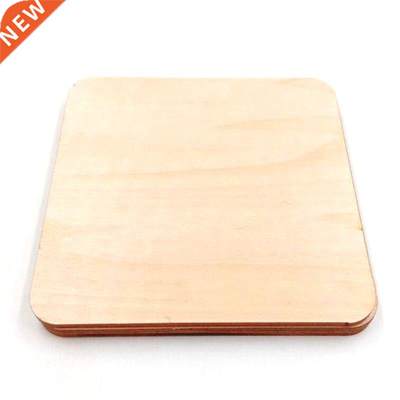 10pcs Wooden Blank Plaque Square Wood Pieces Tags DIY Craft