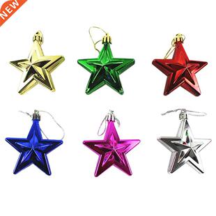 6PCS Stars Shape New Year Christmas Decor Window Christmas T
