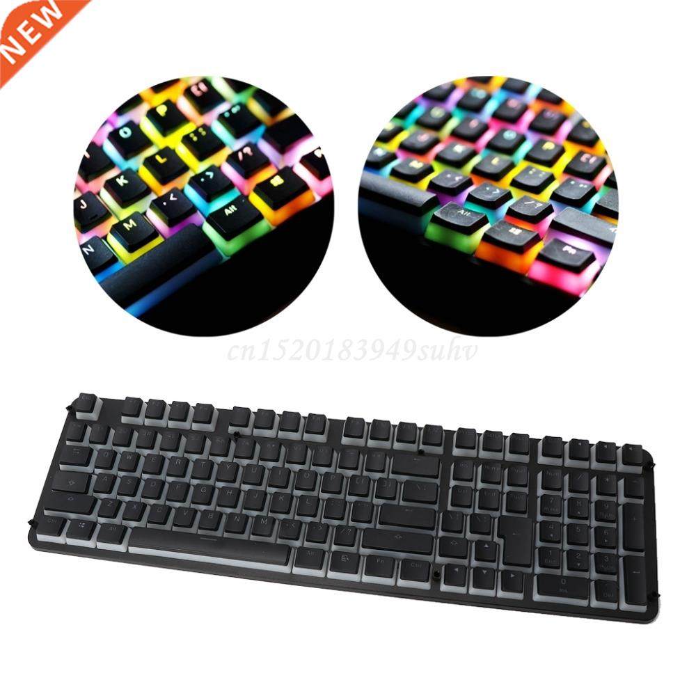 rgb 110 keycaps backlit ansi layout add iso pbt pudding doub