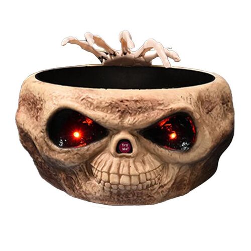 Plastic Horror Decorative Props Skeleton Hand Candy Bowl Wit