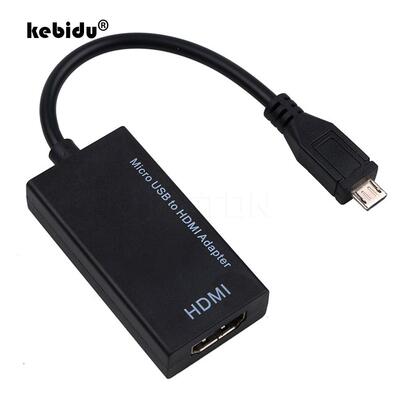 kebidu 1080P HD HDTV Adapters Micro USB To HDMI Male to Fem