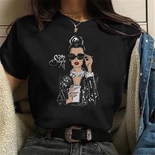 Maycaur Hot Sales Printed Female Tshirt Women Fashion Graphi