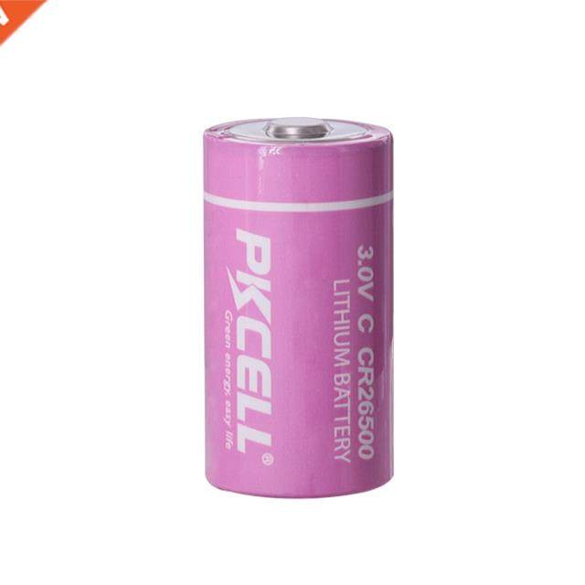 4PCS PKCELL CR26500 CR 26500 AA Lithium Battery 3V Cylindri