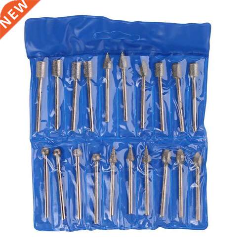 20/pcs 6X3mm Diamond Rotary Tool Sintered Diamond Burs Abra