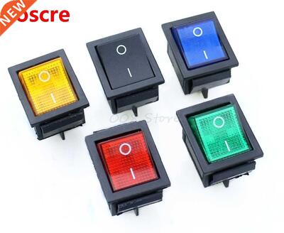 5Pcs Latching Rocker Switch Power Switch I/O 4 Pins with Lig