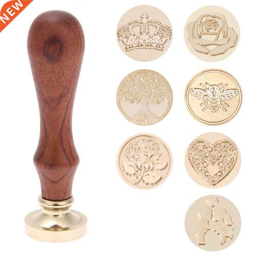 Gold-plated Brass Head Retro  Envelope Wax Seal Stamp Hea
