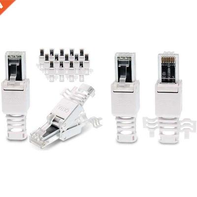 Network Connectors, Tool-Free CAT6A RJ45 LAN UTP Cable Conne