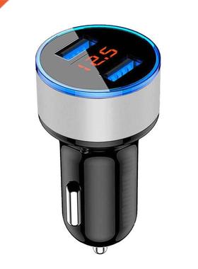 Mini Fast Charger Dual SB Car Phone Charger 5V 3.1A With LED
