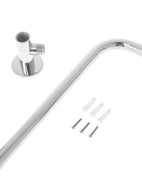 Stanless Steel Shower Head Extenson Arm Shower Base Mounte