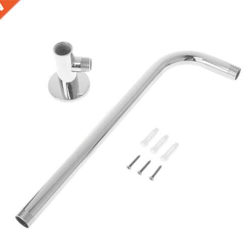 Stanless Steel Shower Head Extenson Arm Shower Base Mounte