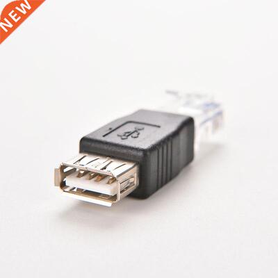 PC Crystal Head RJ45 Male to USB 2.0 AF A Female Adapter Con