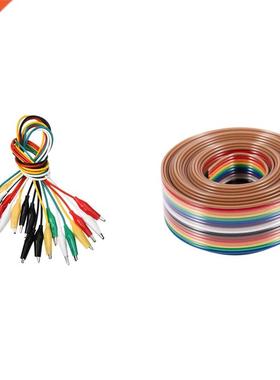 10Pcs 5-Colors Double Ended Allgator Clps Test Lead Jumper