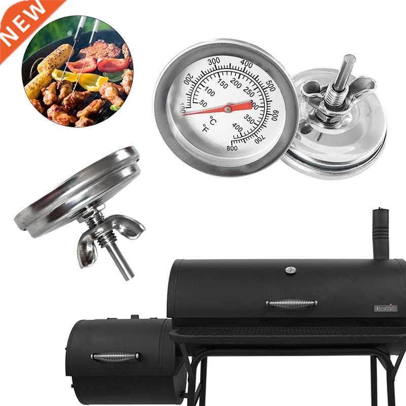 Stainless Steel BBQ Smoker Grill Temperature Gauge Barbecue