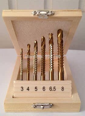6pcs 3mm m 5mm 6mm 6.5mm 8mm Coated Drll Bts Hole Saw Gr