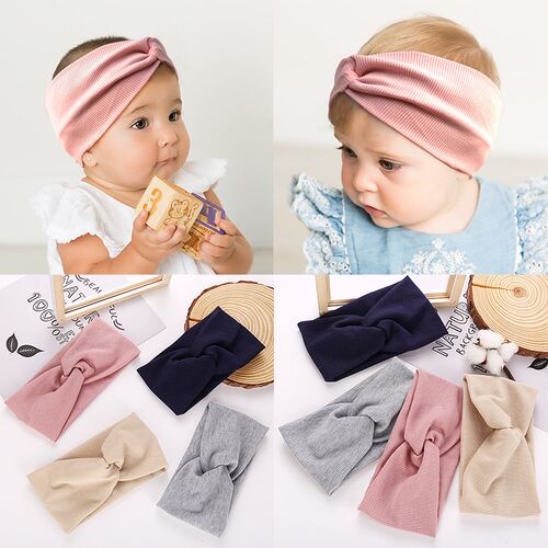 Spring Autumn Baby Headband Soft Elastic Cotton Baby Girl He