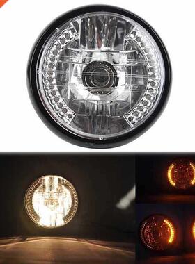 Universal 1Pc Black 7 Inch Motorcycle Headlight H4 5W LED H