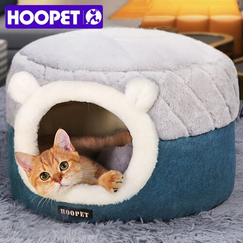 HOOPET Cat Bed House Soft Plush Kennel Puppy Cushion Small D