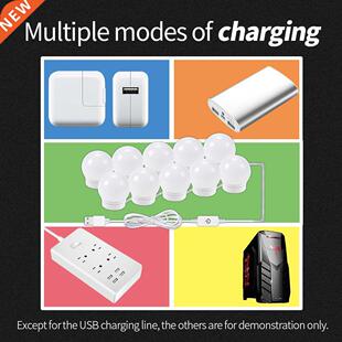 USB LED 12V Makeup Lamp Wall Light Beauty 2 6 10 14 Bulbs Ki
