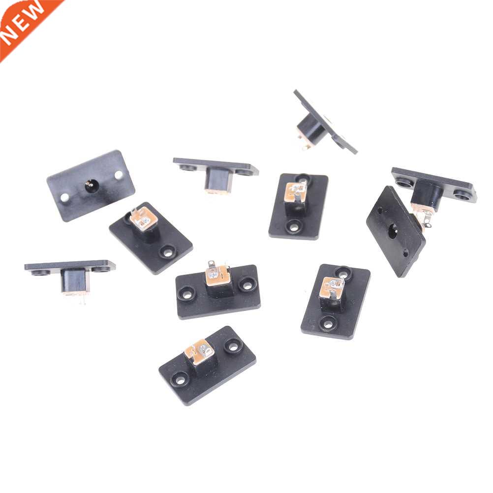 10PCS Black Female Socket Panel For Barrel Jack Plug DC 12V